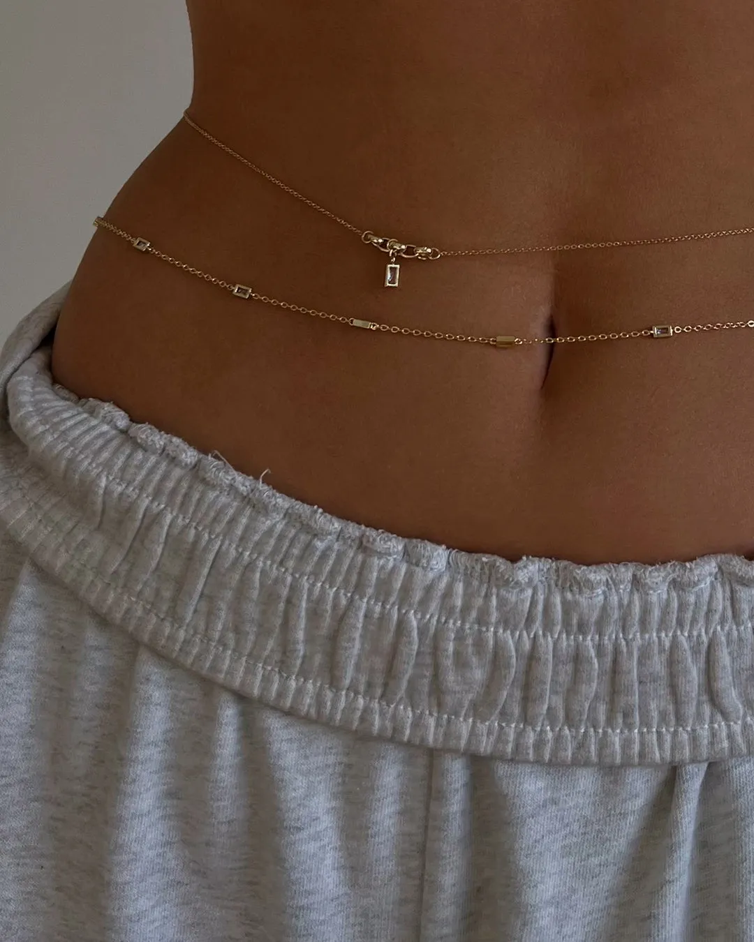 Sunrise on South Beach Belly Chain Set- Silver