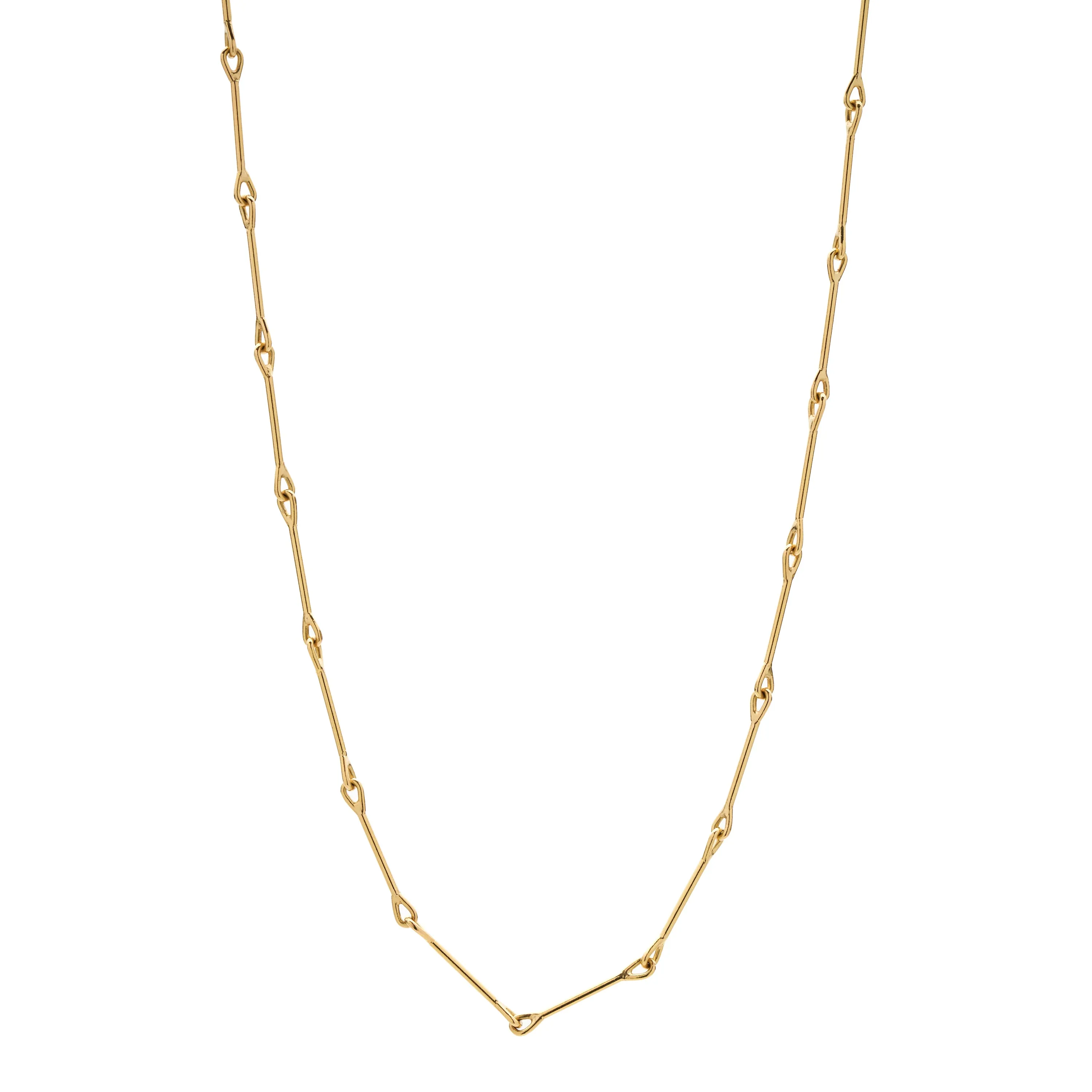 Tura Sugden 18k Gold Needle Eye Chain Necklace - Petite