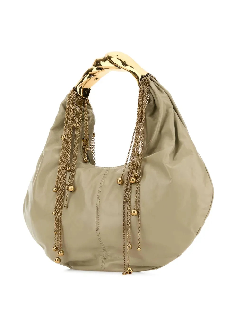 Twisted Shell Hobo Bag in Smoky Beige