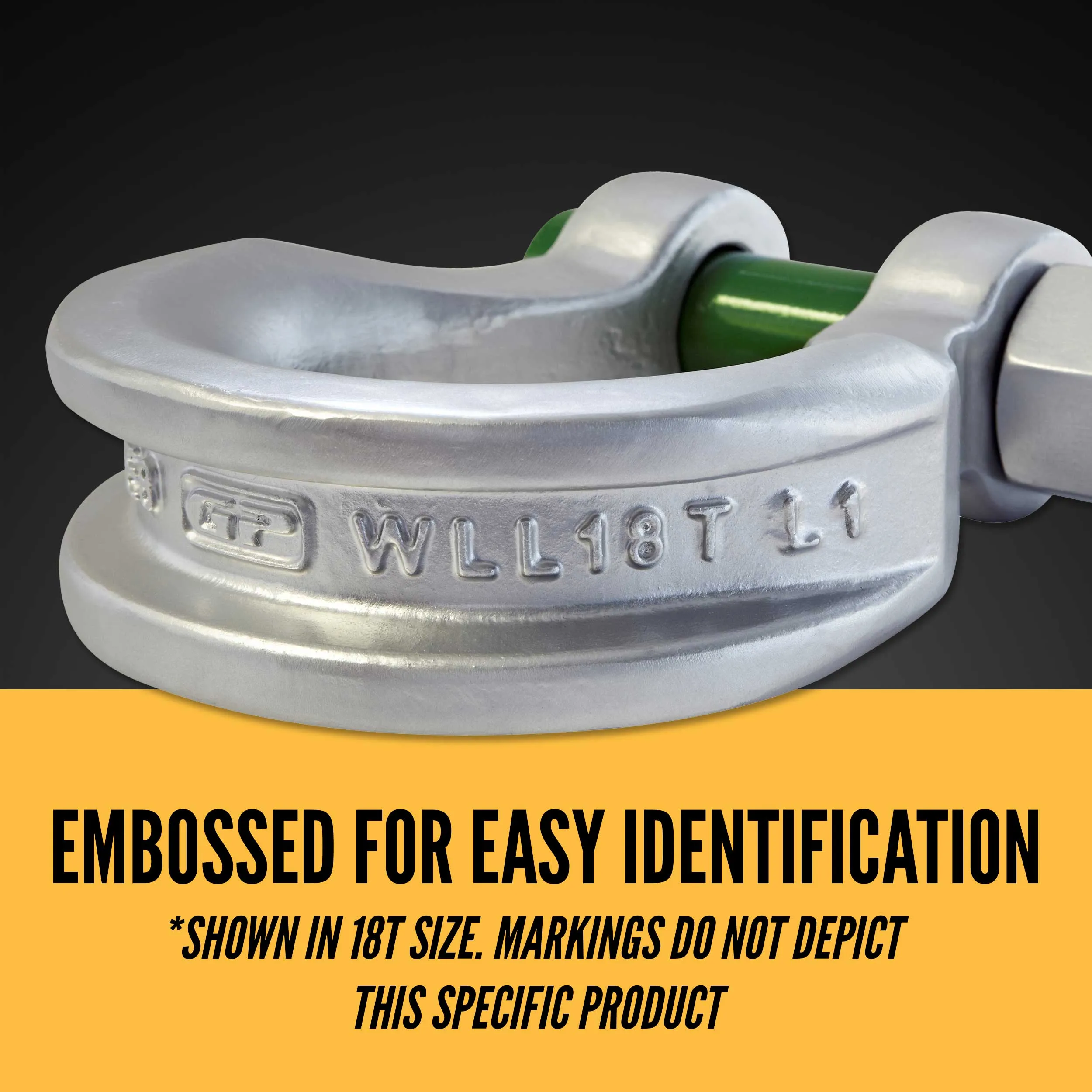 Van Beest Green Pin Bolt Type Wide Body Sling Shackle | P-6033 - 1550 Ton