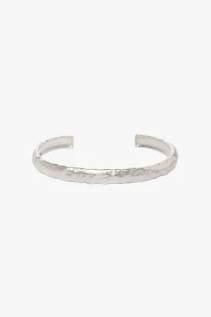 Water ripple bangle silver