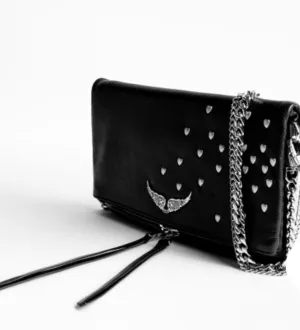 Zadig & Voltaire rock nano heart grained purse