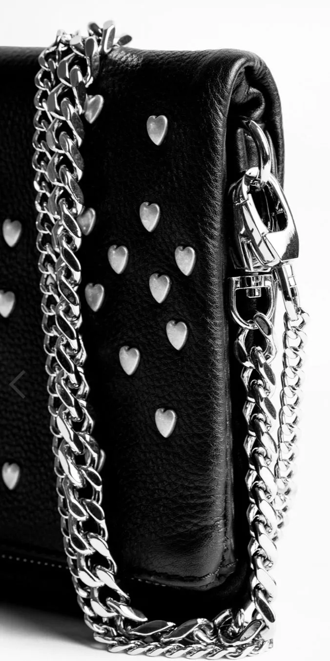 Zadig & Voltaire rock nano heart grained purse